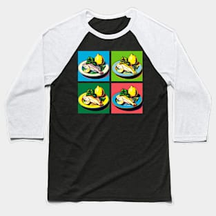 Pop Sole Meunière Art - French Cuisine Culinary Baseball T-Shirt